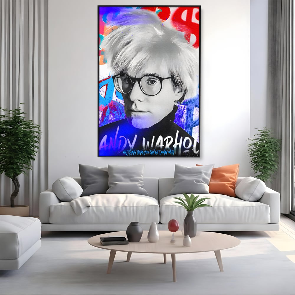Tablou Canvas Premium LuxCanva® C1121, Portrait Of Andy Warhol , Culor, Artist, Celebrity, Different, Game Room, Bar, Relaxare, Culori Vibrante