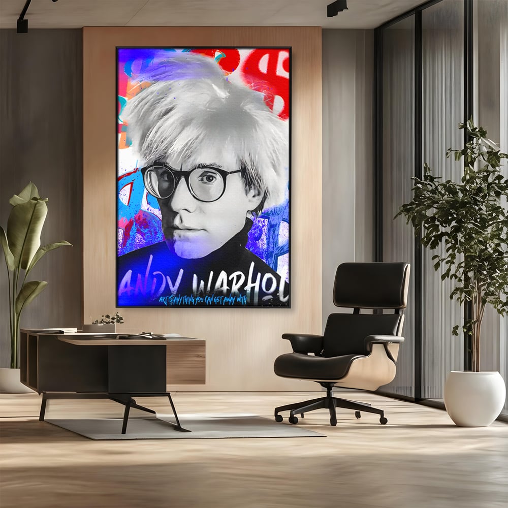 Tablou Canvas Premium LuxCanva® C1121, Portrait Of Andy Warhol , Culor, Artist, Celebrity, Different, Game Room, Bar, Relaxare, Culori Vibrante