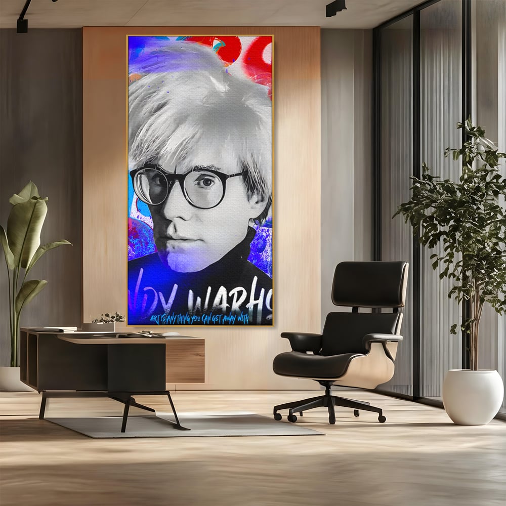 Tablou Canvas Premium LuxCanva® C1121, Portrait Of Andy Warhol , Culor, Artist, Celebrity, Different, Game Room, Bar, Relaxare, Culori Vibrante