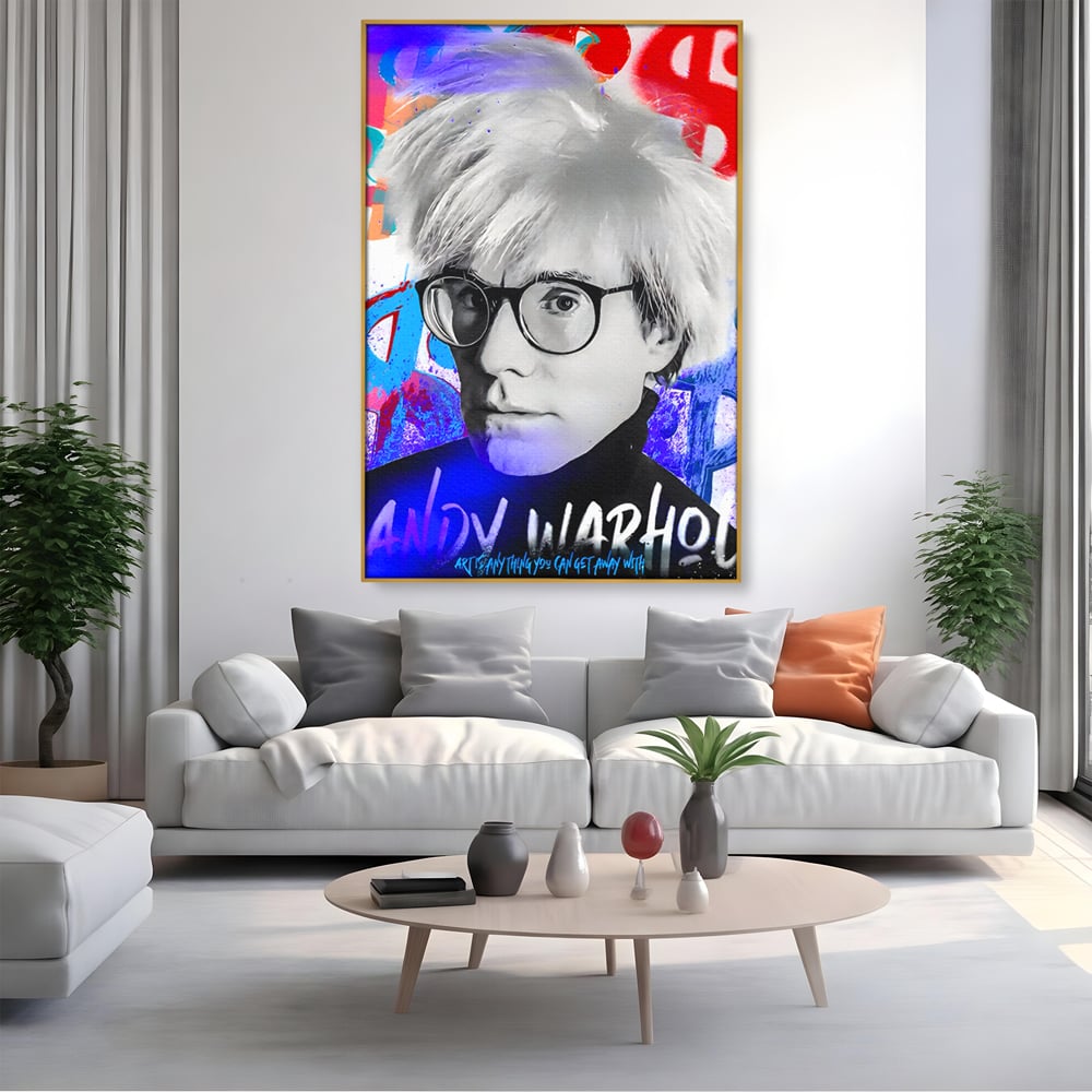 Tablou Canvas Premium LuxCanva® C1121, Portrait Of Andy Warhol , Culor, Artist, Celebrity, Different, Game Room, Bar, Relaxare, Culori Vibrante