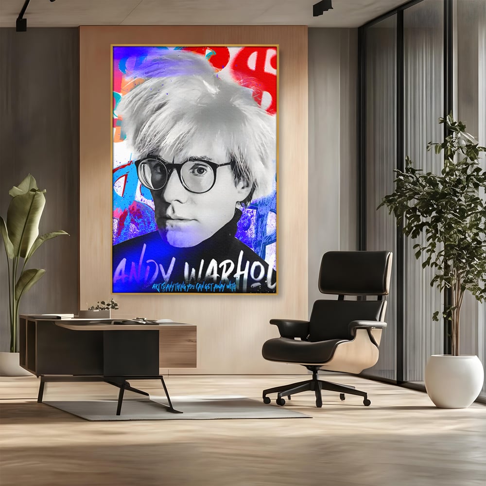 Tablou Canvas Premium LuxCanva® C1121, Portrait Of Andy Warhol , Culor, Artist, Celebrity, Different, Game Room, Bar, Relaxare, Culori Vibrante