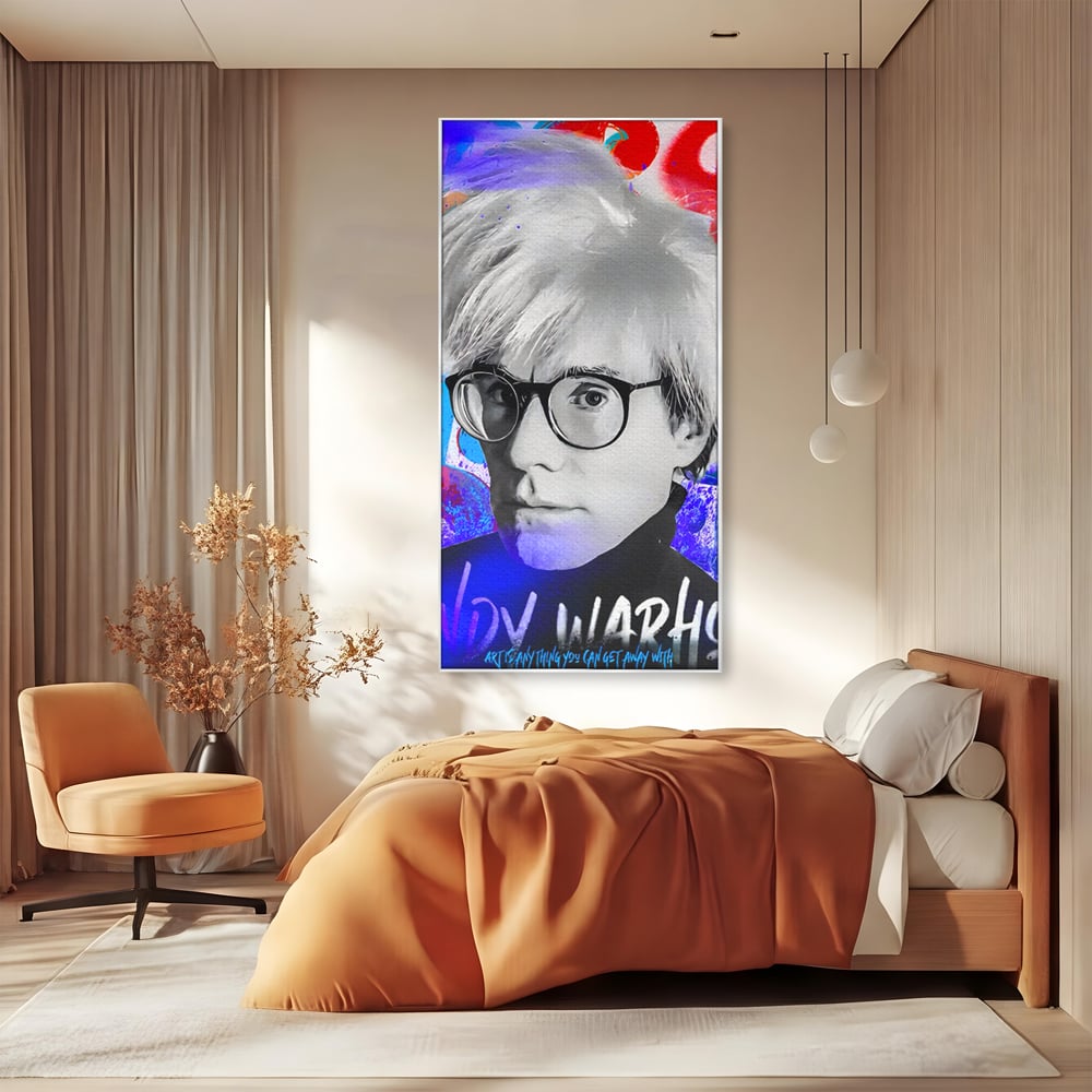Tablou Canvas Premium LuxCanva® C1121, Portrait Of Andy Warhol , Culor, Artist, Celebrity, Different, Game Room, Bar, Relaxare, Culori Vibrante