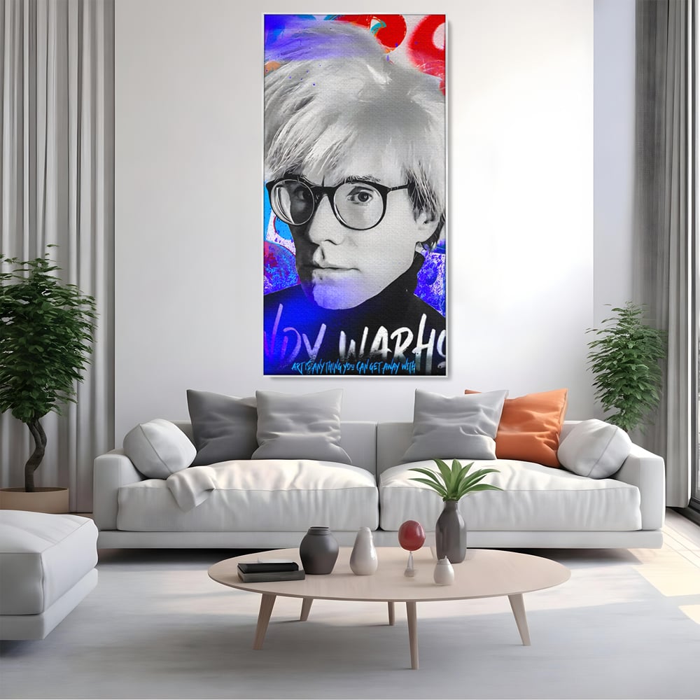 Tablou Canvas Premium LuxCanva® C1121, Portrait Of Andy Warhol , Culor, Artist, Celebrity, Different, Game Room, Bar, Relaxare, Culori Vibrante