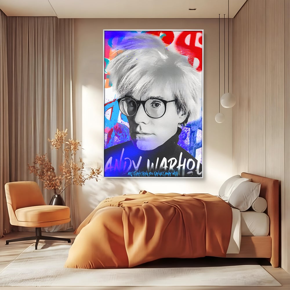 Tablou Canvas Premium LuxCanva® C1121, Portrait Of Andy Warhol , Culor, Artist, Celebrity, Different, Game Room, Bar, Relaxare, Culori Vibrante