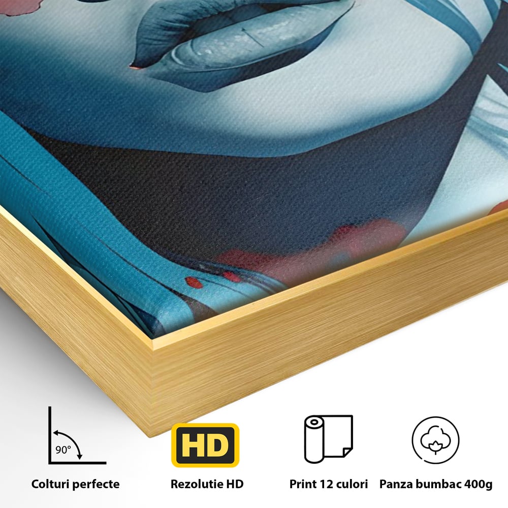 Leinwand Wandkunst Premium LuxCanva® C1122, Beauiful Girl Portrait , Farbe, Mädchen, Ausdruck, schön, Wohnzimmer, Schlafzimmer, entspannend, lebendige Farben