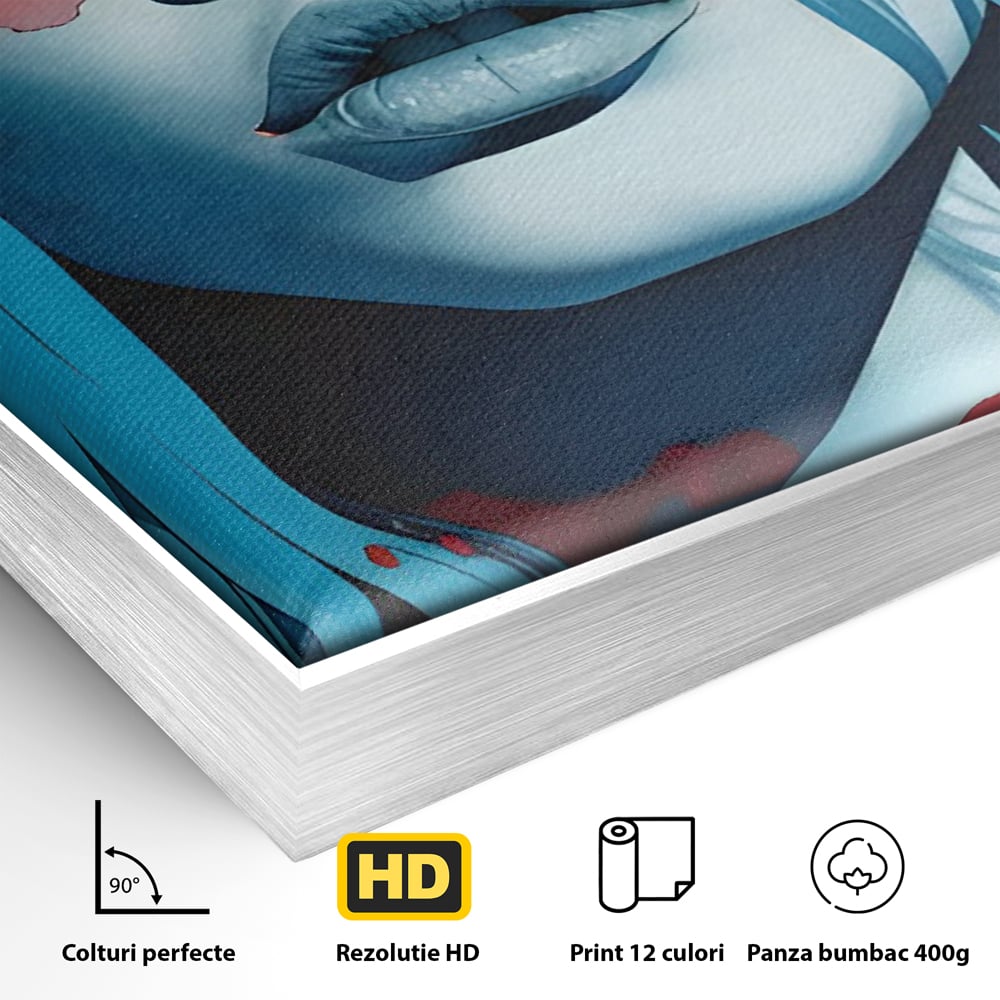 Leinwand Wandkunst Premium LuxCanva® C1122, Beauiful Girl Portrait , Farbe, Mädchen, Ausdruck, schön, Wohnzimmer, Schlafzimmer, entspannend, lebendige Farben