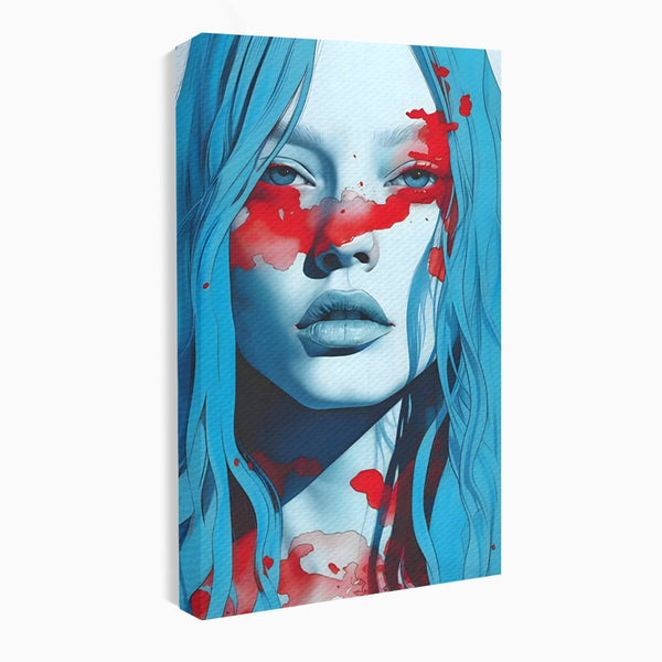 Leinwand Wandkunst Premium LuxCanva® C1122, Beauiful Girl Portrait , Farbe, Mädchen, Ausdruck, schön, Wohnzimmer, Schlafzimmer, entspannend, lebendige Farben