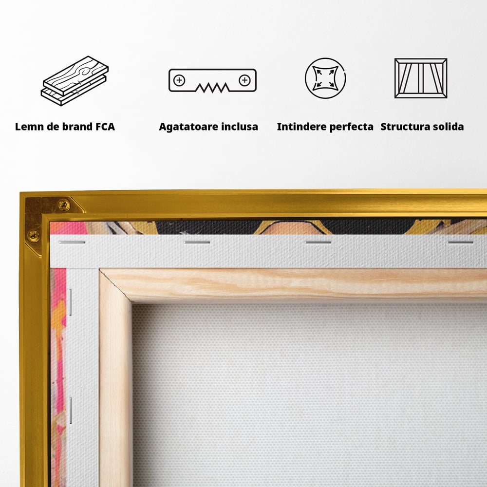Leinwand Premium Canvas Wandkunst LuxCanva® C1123, Mode Mädchen Porträt, Farbe, Mädchen, Mode, schön, Wohnzimmer, Schlafzimmer, entspannend, lebendige Farben