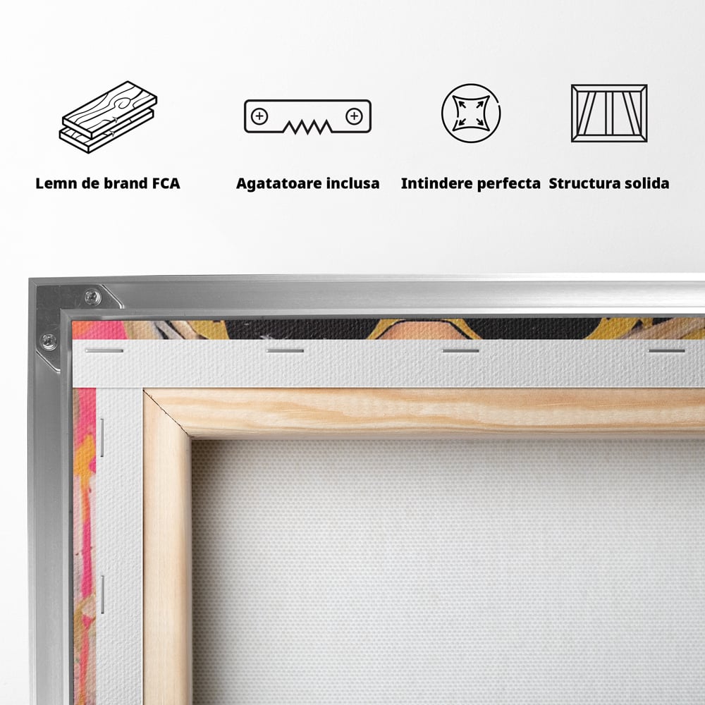 Leinwand Premium Canvas Wandkunst LuxCanva® C1123, Mode Mädchen Porträt, Farbe, Mädchen, Mode, schön, Wohnzimmer, Schlafzimmer, entspannend, lebendige Farben