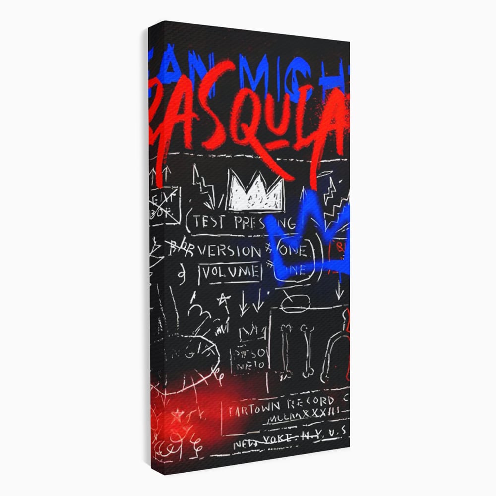 Tablou Canvas Premium LuxCanva® C1124, Basquiat Pop Art Painting , Culor, Pop Art, Jean Michel Basquiat, Living Room, Bar, Relaxare, Culori Vibrante