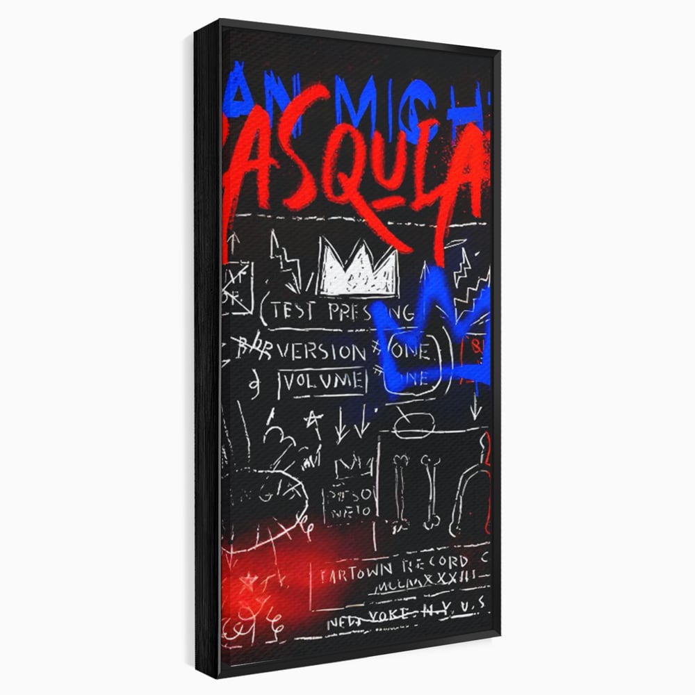 Tablou Canvas Premium LuxCanva® C1124, Basquiat Pop Art Painting , Culor, Pop Art, Jean Michel Basquiat, Living Room, Bar, Relaxare, Culori Vibrante