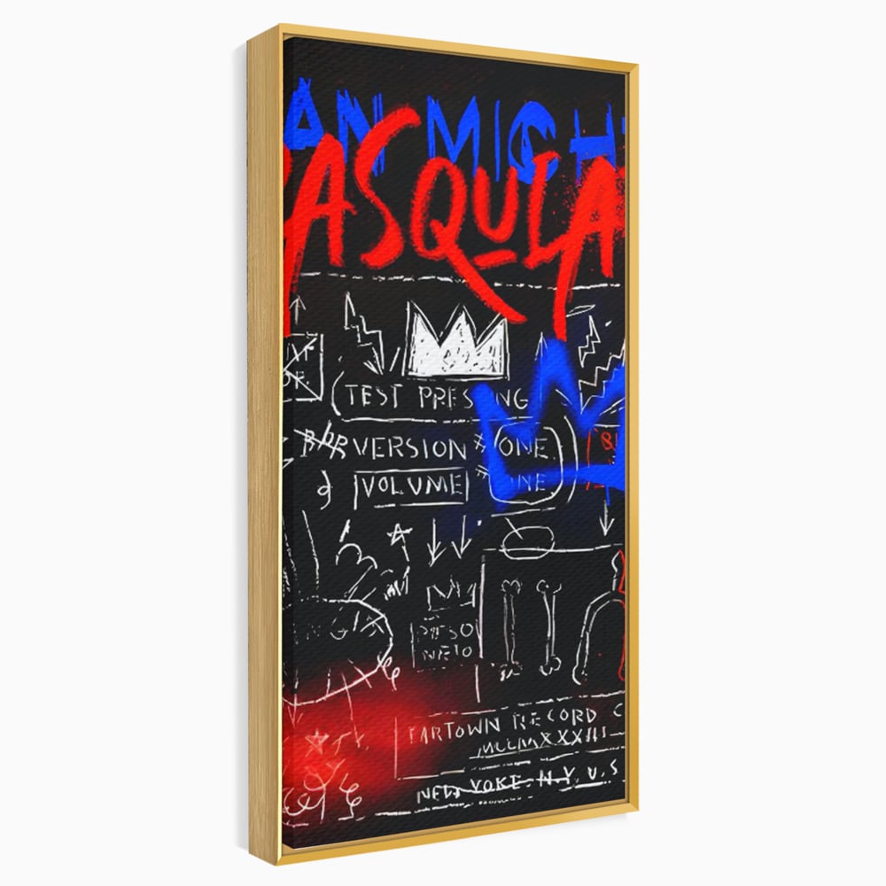 Tablou Canvas Premium LuxCanva® C1124, Basquiat Pop Art Painting , Culor, Pop Art, Jean Michel Basquiat, Living Room, Bar, Relaxare, Culori Vibrante