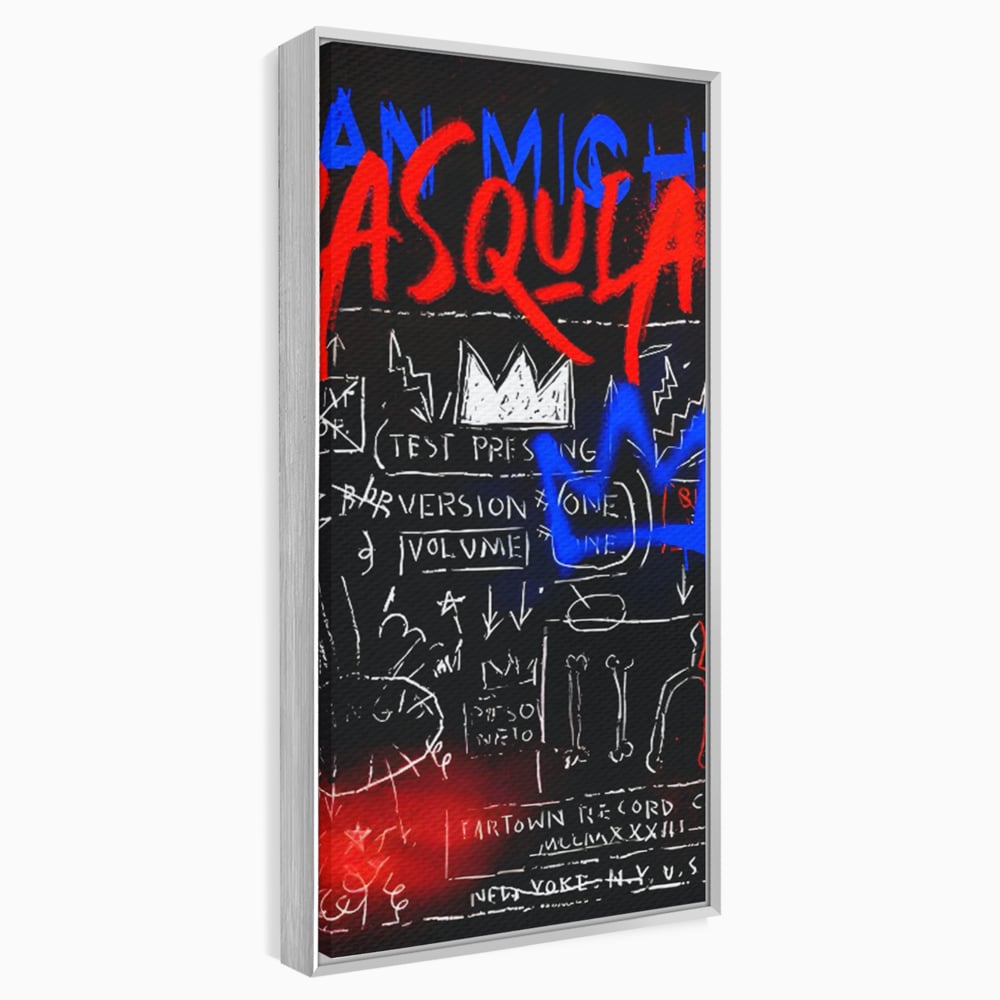 Tablou Canvas Premium LuxCanva® C1124, Basquiat Pop Art Painting , Culor, Pop Art, Jean Michel Basquiat, Living Room, Bar, Relaxare, Culori Vibrante