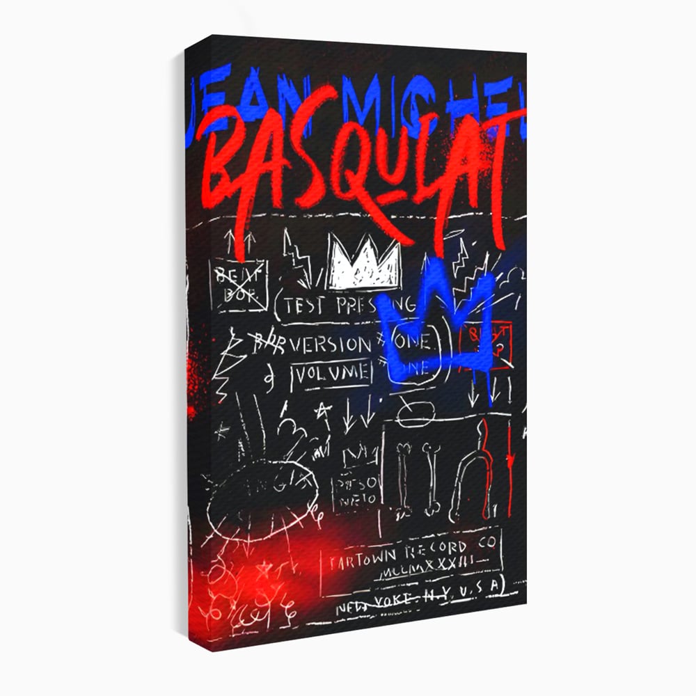 Tablou Canvas Premium LuxCanva® C1124, Basquiat Pop Art Painting , Culor, Pop Art, Jean Michel Basquiat, Living Room, Bar, Relaxare, Culori Vibrante