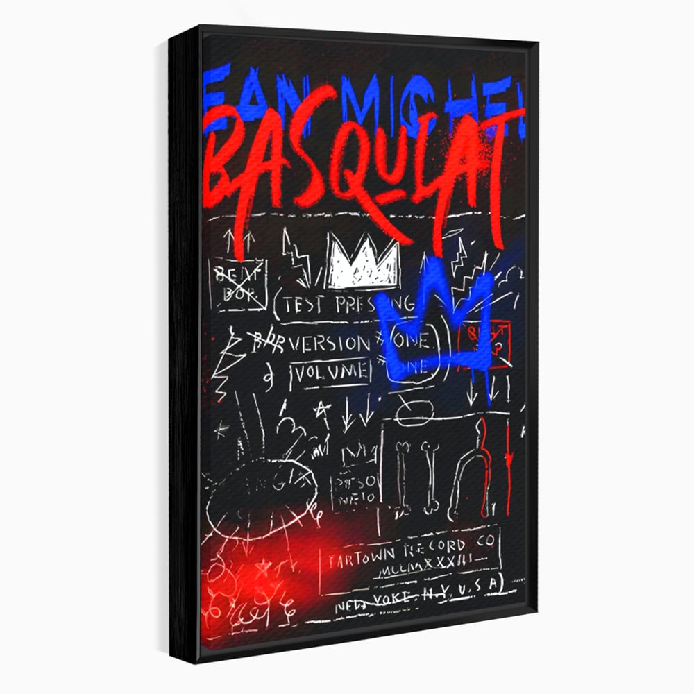 Tablou Canvas Premium LuxCanva® C1124, Basquiat Pop Art Painting , Culor, Pop Art, Jean Michel Basquiat, Living Room, Bar, Relaxare, Culori Vibrante