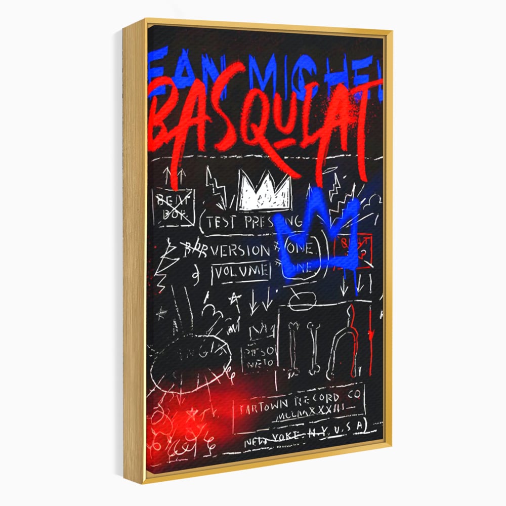 Tablou Canvas Premium LuxCanva® C1124, Basquiat Pop Art Painting , Culor, Pop Art, Jean Michel Basquiat, Living Room, Bar, Relaxare, Culori Vibrante