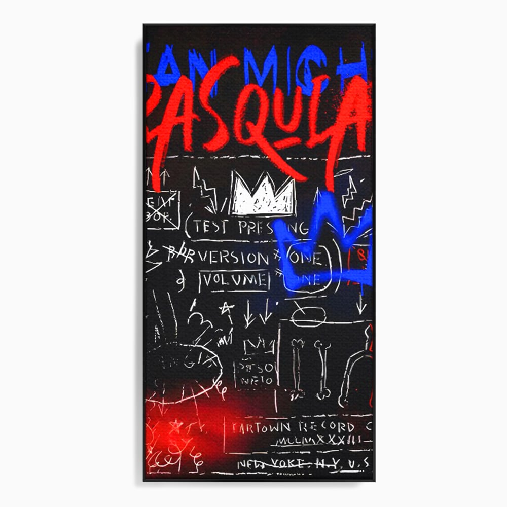 Tablou Canvas Premium LuxCanva® C1124, Basquiat Pop Art Painting , Culor, Pop Art, Jean Michel Basquiat, Living Room, Bar, Relaxare, Culori Vibrante