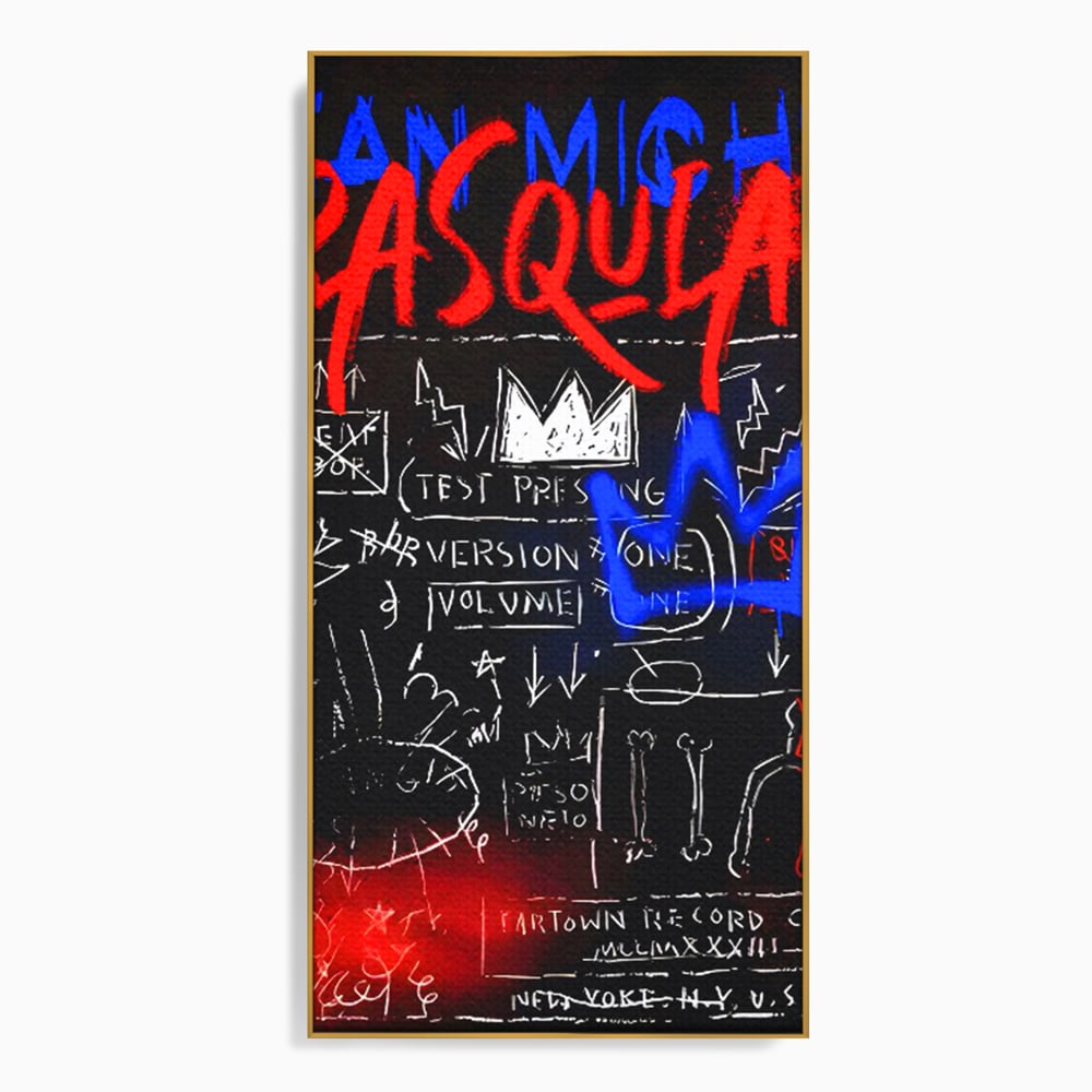 Tablou Canvas Premium LuxCanva® C1124, Basquiat Pop Art Painting , Culor, Pop Art, Jean Michel Basquiat, Living Room, Bar, Relaxare, Culori Vibrante