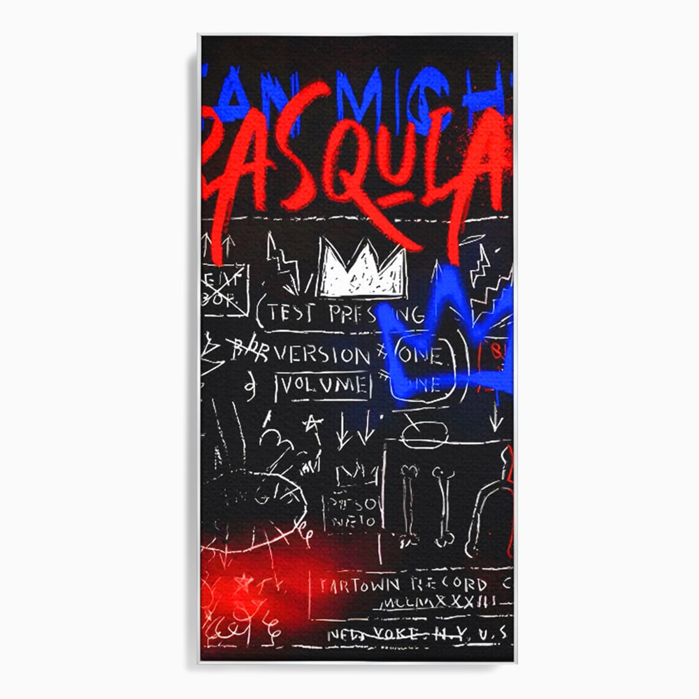 Tablou Canvas Premium LuxCanva® C1124, Basquiat Pop Art Painting , Culor, Pop Art, Jean Michel Basquiat, Living Room, Bar, Relaxare, Culori Vibrante