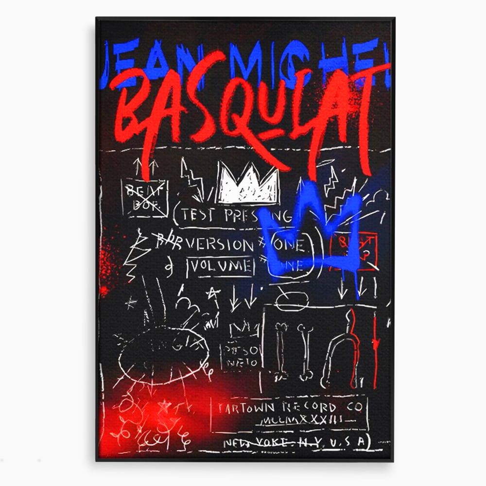 Tablou Canvas Premium LuxCanva® C1124, Basquiat Pop Art Painting , Culor, Pop Art, Jean Michel Basquiat, Living Room, Bar, Relaxare, Culori Vibrante