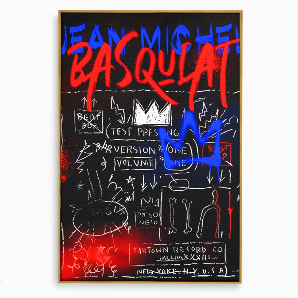 Tablou Canvas Premium LuxCanva® C1124, Basquiat Pop Art Painting , Culor, Pop Art, Jean Michel Basquiat, Living Room, Bar, Relaxare, Culori Vibrante