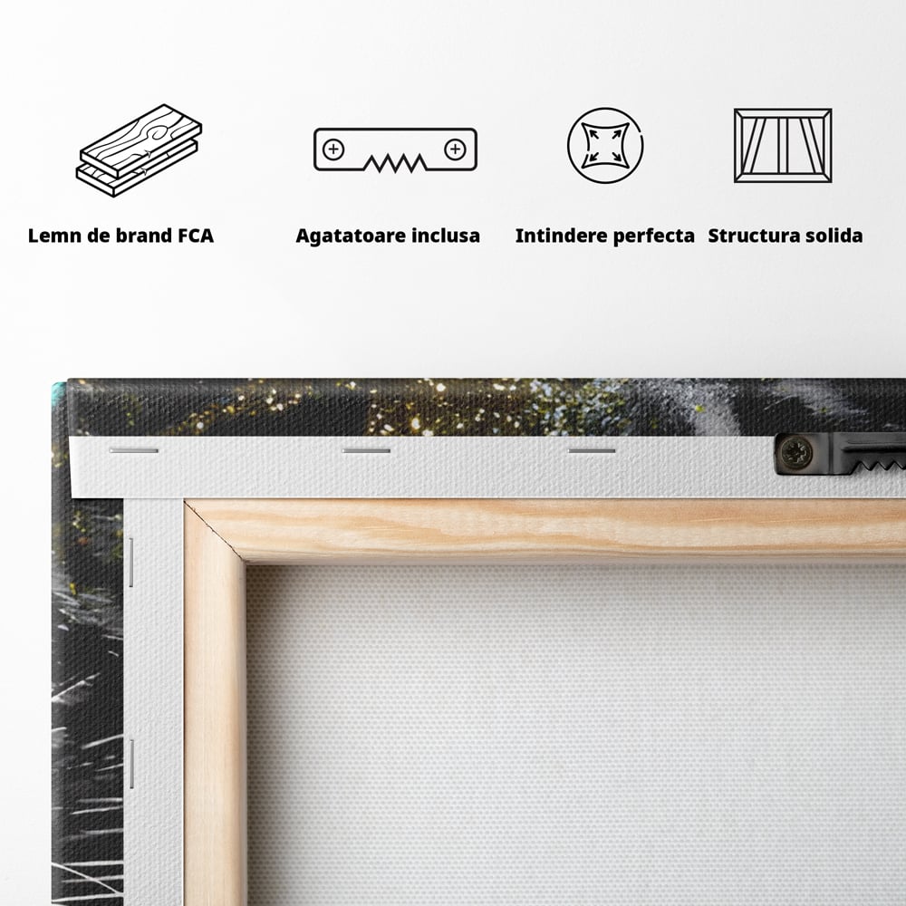 Tablou Canvas Premium LuxCanva® C1125, Scary Lion , Culori, Regele Junglei, Mesaj Motivational, Living Room, Bar, Relaxare, Culori Vibrante