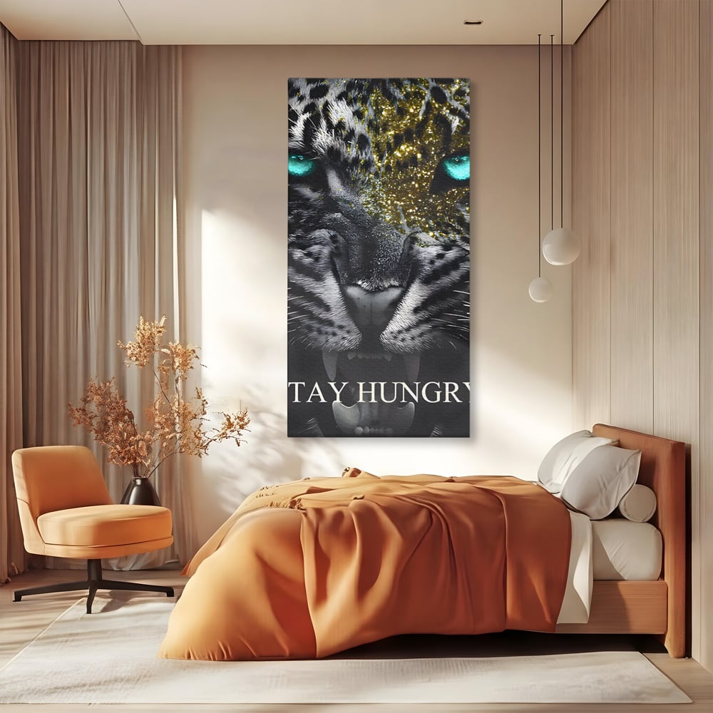 Tablou Canvas Premium LuxCanva® C1125, Scary Lion , Culori, Regele Junglei, Mesaj Motivational, Living Room, Bar, Relaxare, Culori Vibrante