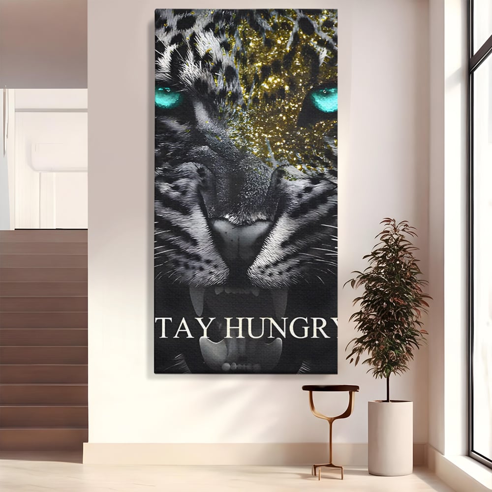 Tablou Canvas Premium LuxCanva® C1125, Scary Lion , Culori, Regele Junglei, Mesaj Motivational, Living Room, Bar, Relaxare, Culori Vibrante