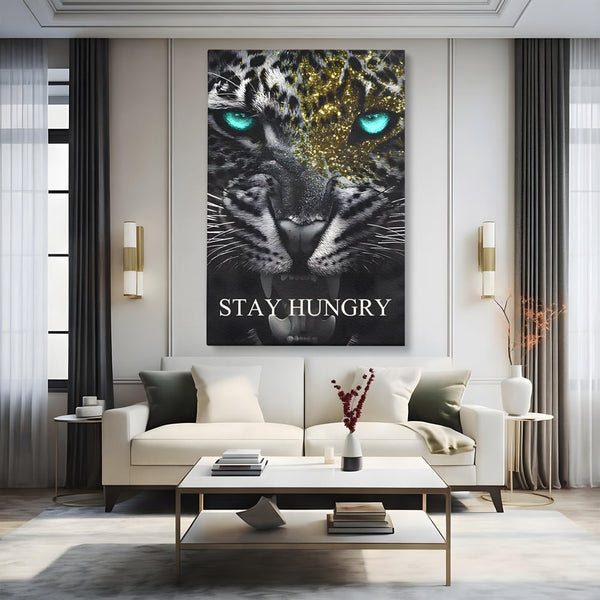 Tablou Canvas Premium LuxCanva® C1125, Scary Lion , Culori, Regele Junglei, Mesaj Motivational, Living Room, Bar, Relaxare, Culori Vibrante