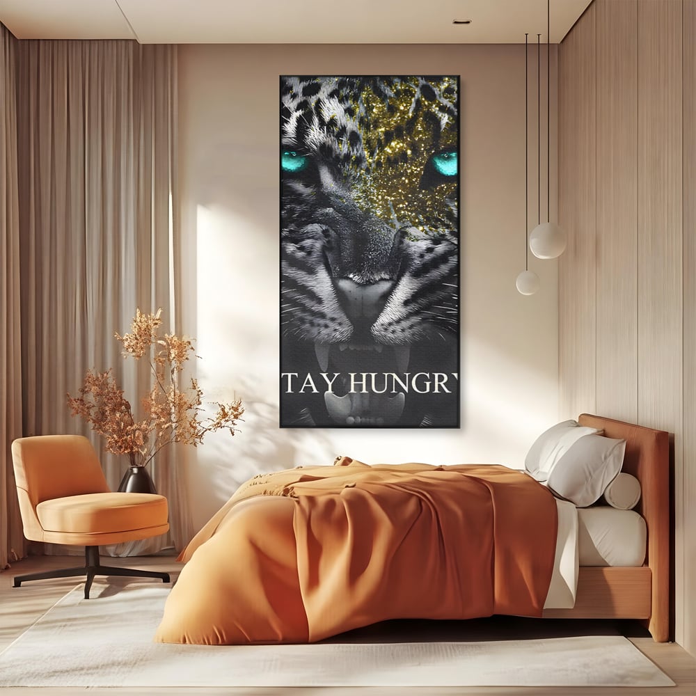 Tablou Canvas Premium LuxCanva® C1125, Scary Lion , Culori, Regele Junglei, Mesaj Motivational, Living Room, Bar, Relaxare, Culori Vibrante