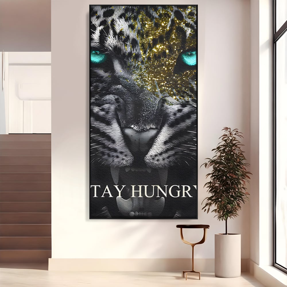 Tablou Canvas Premium LuxCanva® C1125, Scary Lion , Culori, Regele Junglei, Mesaj Motivational, Living Room, Bar, Relaxare, Culori Vibrante