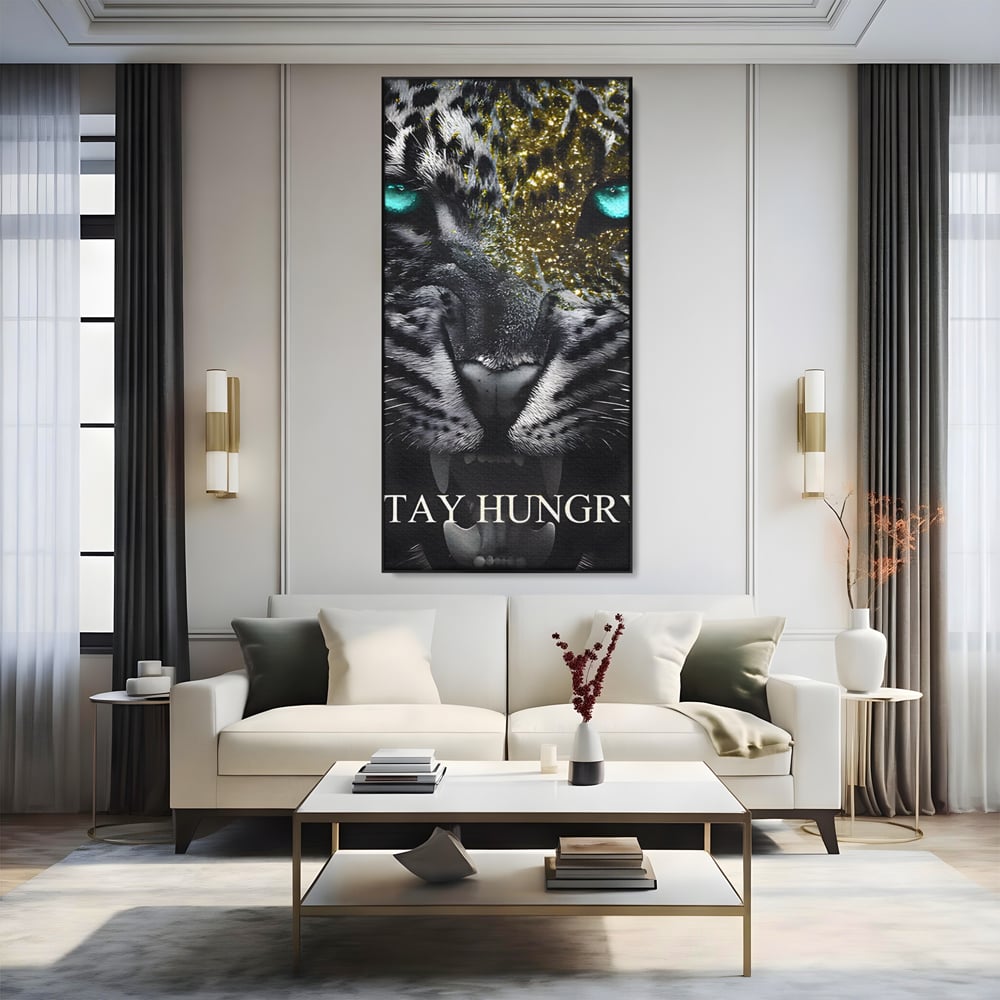 Tablou Canvas Premium LuxCanva® C1125, Scary Lion , Culori, Regele Junglei, Mesaj Motivational, Living Room, Bar, Relaxare, Culori Vibrante