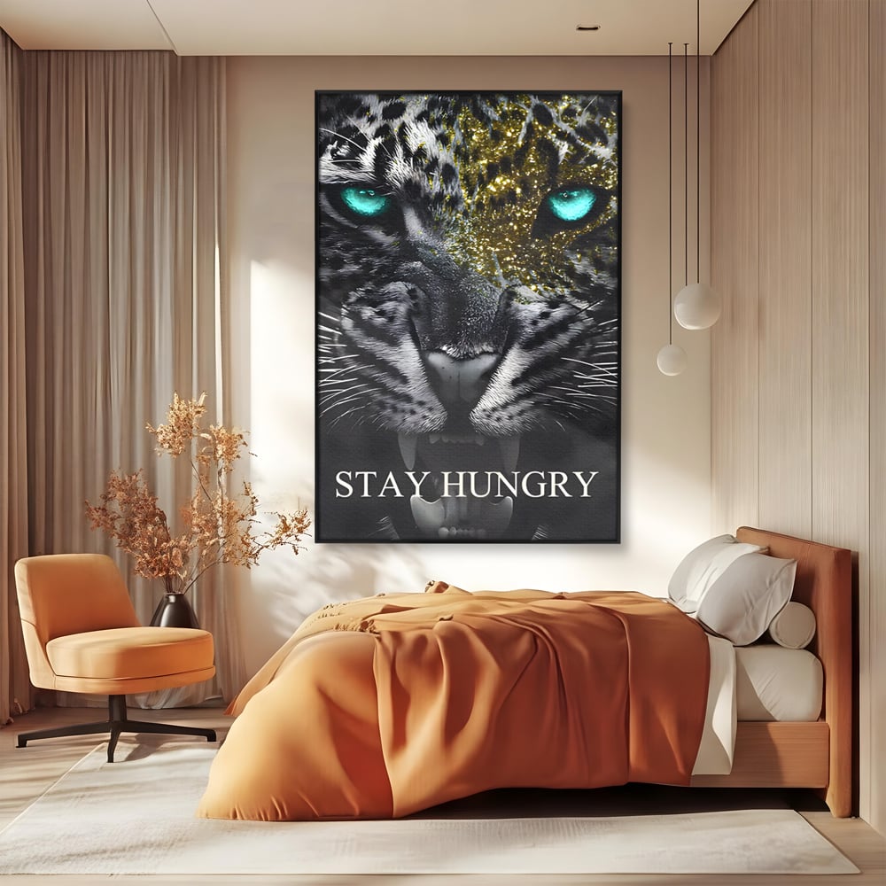 Tablou Canvas Premium LuxCanva® C1125, Scary Lion , Culori, Regele Junglei, Mesaj Motivational, Living Room, Bar, Relaxare, Culori Vibrante