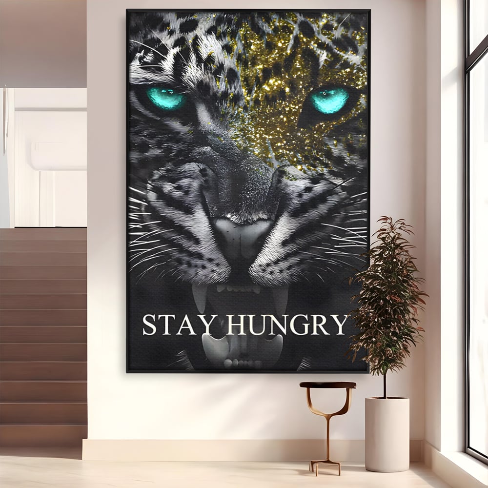 Tablou Canvas Premium LuxCanva® C1125, Scary Lion , Culori, Regele Junglei, Mesaj Motivational, Living Room, Bar, Relaxare, Culori Vibrante