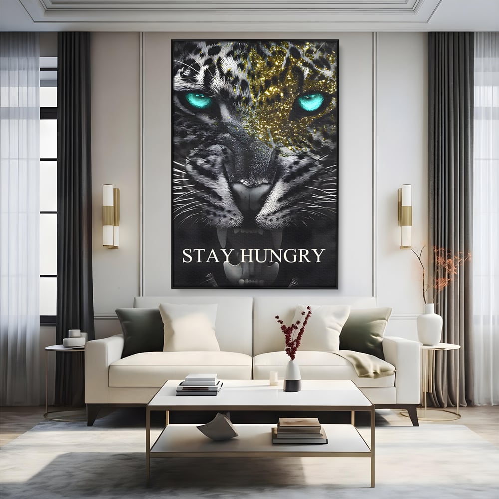 Tablou Canvas Premium LuxCanva® C1125, Scary Lion , Culori, Regele Junglei, Mesaj Motivational, Living Room, Bar, Relaxare, Culori Vibrante