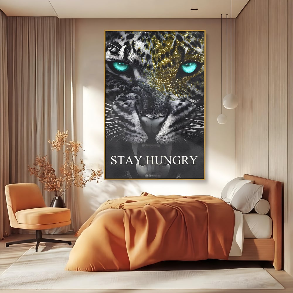 Tablou Canvas Premium LuxCanva® C1125, Scary Lion , Culori, Regele Junglei, Mesaj Motivational, Living Room, Bar, Relaxare, Culori Vibrante
