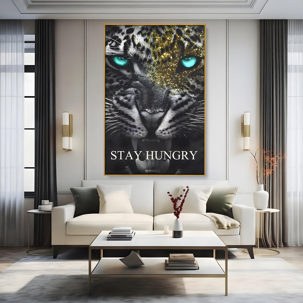 Tablou Canvas Premium LuxCanva® C1125, Scary Lion , Culori, Regele Junglei, Mesaj Motivational, Living Room, Bar, Relaxare, Culori Vibrante