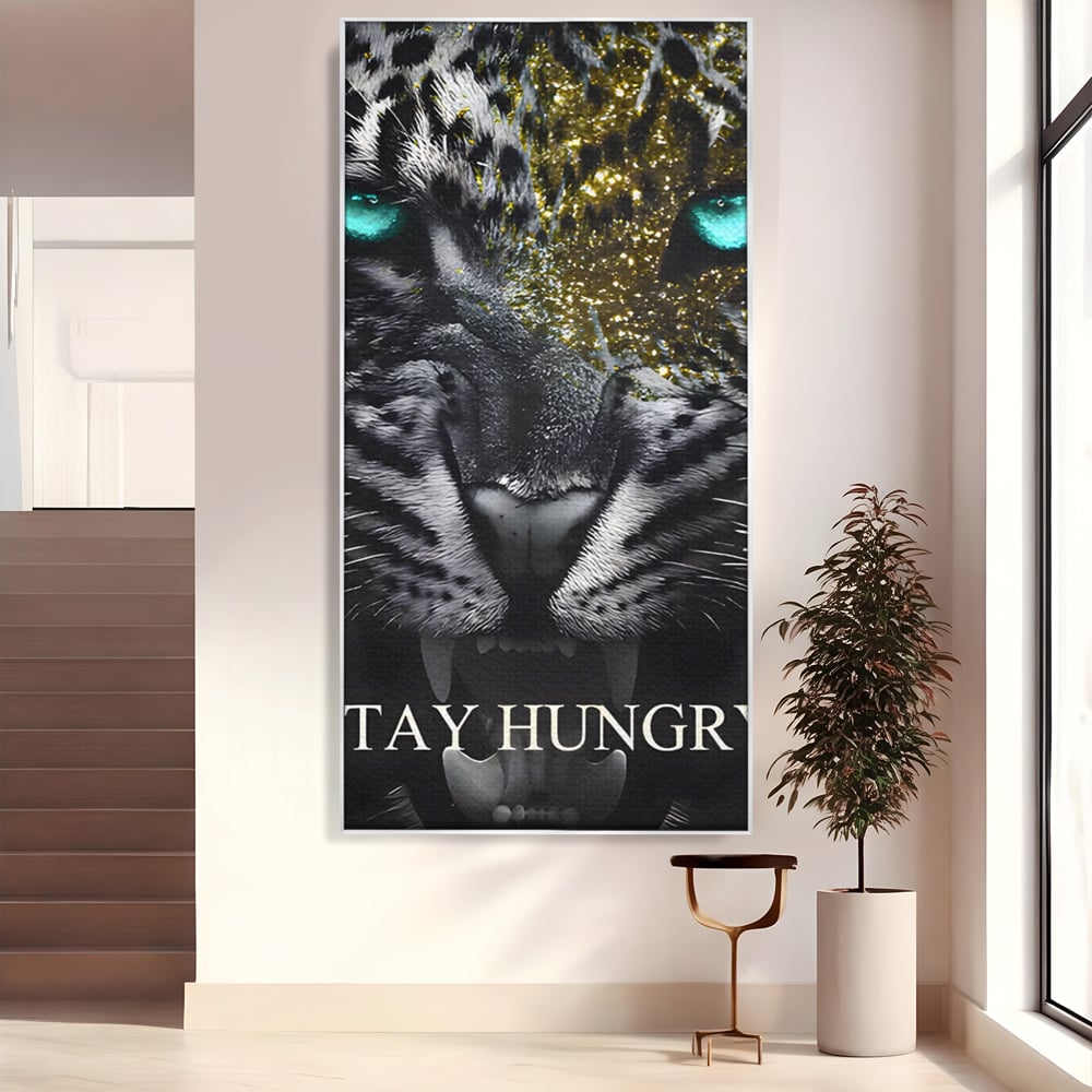 Tablou Canvas Premium LuxCanva® C1125, Scary Lion , Culori, Regele Junglei, Mesaj Motivational, Living Room, Bar, Relaxare, Culori Vibrante