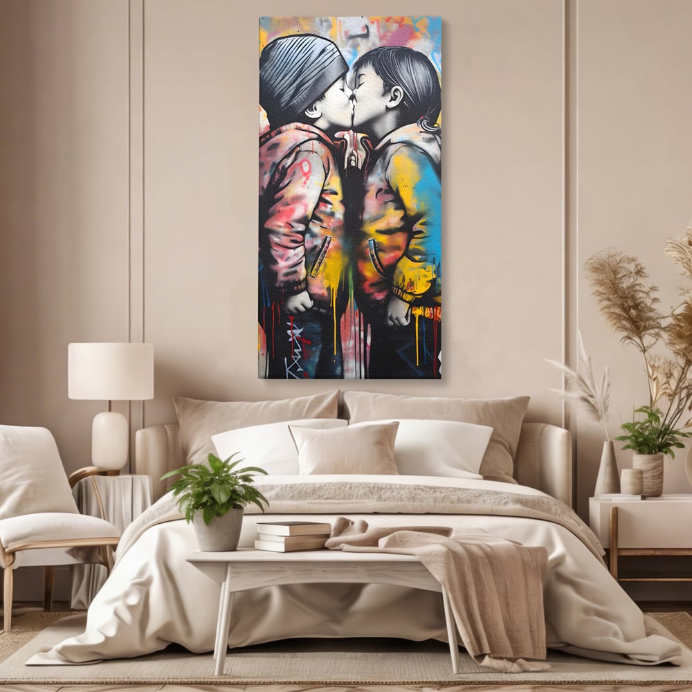 Tablou Canvas Premium LuxCanva® C1127, Inocenta Copiilor , Culori, Dragoste, Sentimente Pure, Living Room, Bar, Relaxare, Culori Vibrante