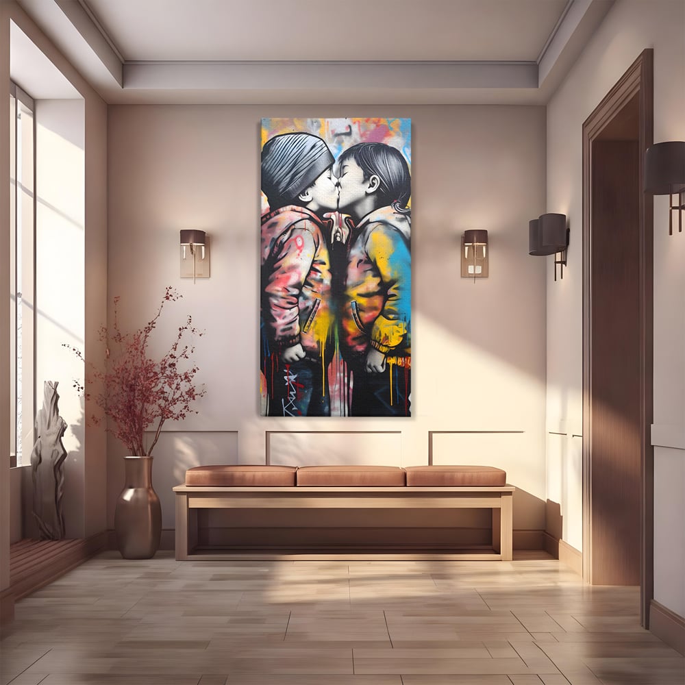 Tablou Canvas Premium LuxCanva® C1127, Inocenta Copiilor , Culori, Dragoste, Sentimente Pure, Living Room, Bar, Relaxare, Culori Vibrante