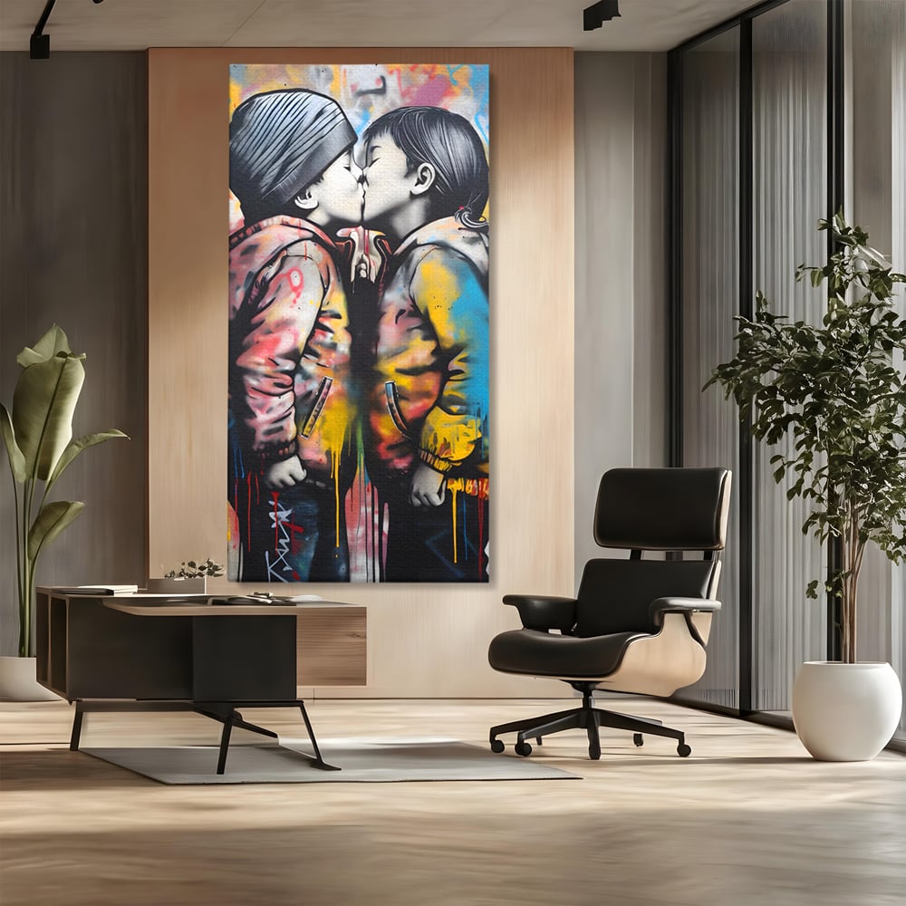 Tablou Canvas Premium LuxCanva® C1127, Inocenta Copiilor , Culori, Dragoste, Sentimente Pure, Living Room, Bar, Relaxare, Culori Vibrante