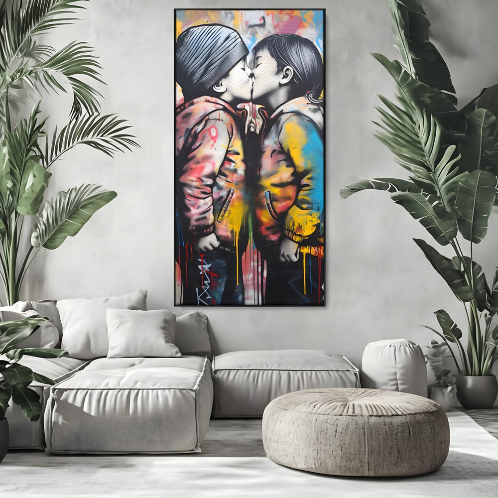 Tablou Canvas Premium LuxCanva® C1127, Inocenta Copiilor , Culori, Dragoste, Sentimente Pure, Living Room, Bar, Relaxare, Culori Vibrante