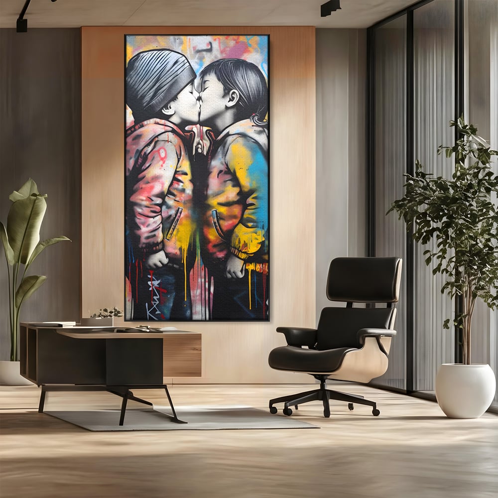 Tablou Canvas Premium LuxCanva® C1127, Inocenta Copiilor , Culori, Dragoste, Sentimente Pure, Living Room, Bar, Relaxare, Culori Vibrante