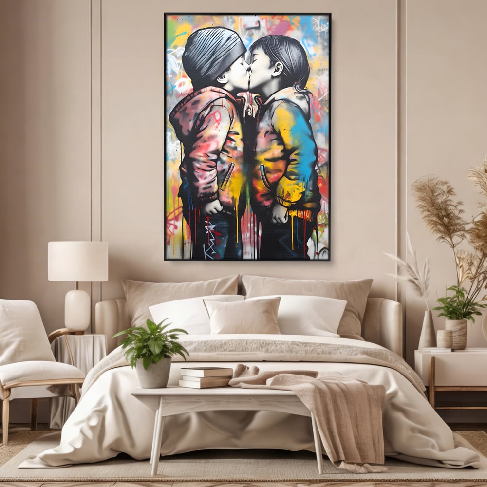 Tablou Canvas Premium LuxCanva® C1127, Inocenta Copiilor , Culori, Dragoste, Sentimente Pure, Living Room, Bar, Relaxare, Culori Vibrante