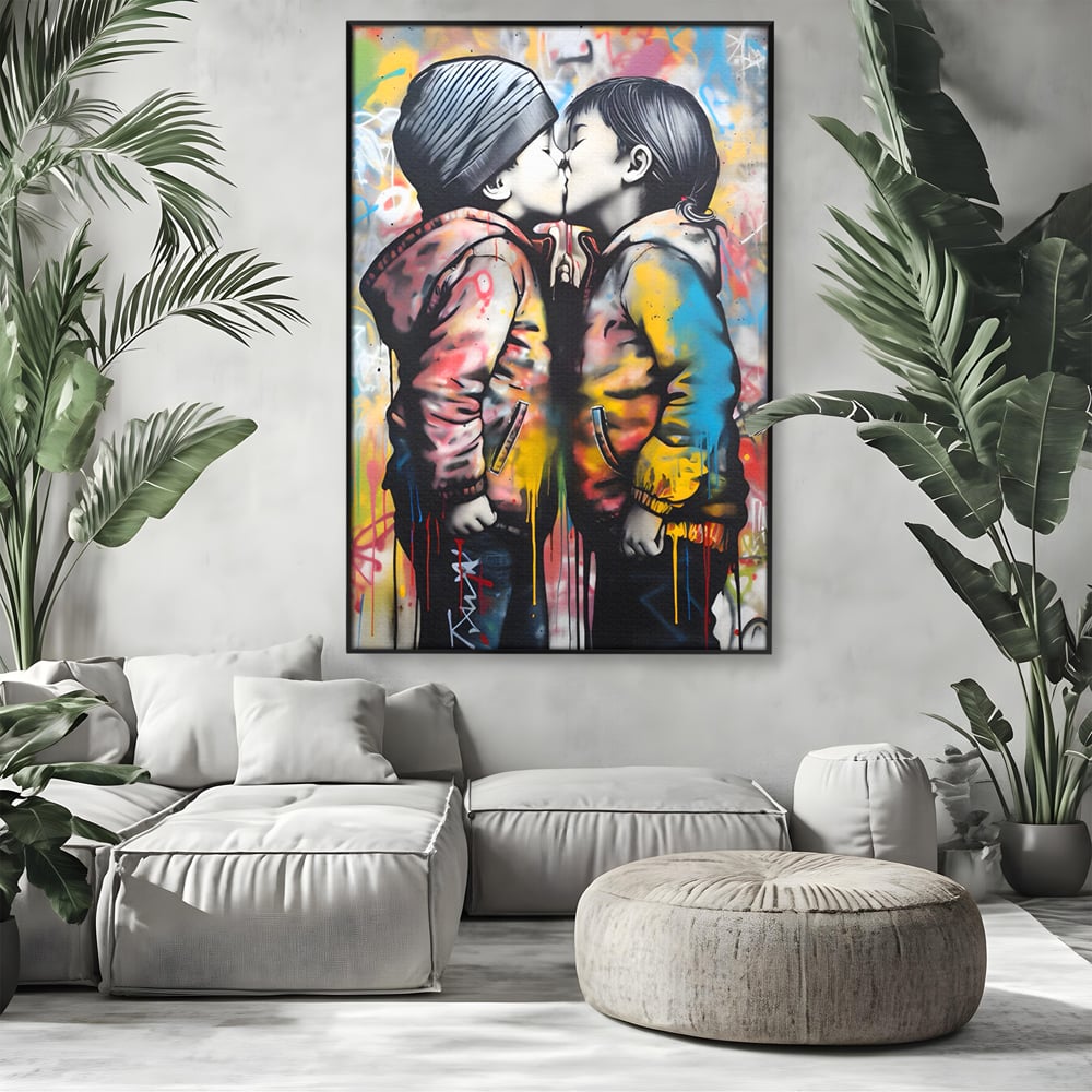 Tablou Canvas Premium LuxCanva® C1127, Inocenta Copiilor , Culori, Dragoste, Sentimente Pure, Living Room, Bar, Relaxare, Culori Vibrante
