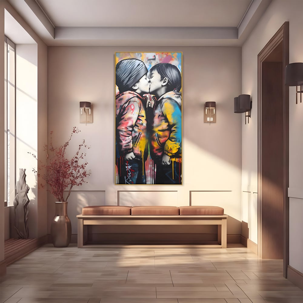 Tablou Canvas Premium LuxCanva® C1127, Inocenta Copiilor , Culori, Dragoste, Sentimente Pure, Living Room, Bar, Relaxare, Culori Vibrante