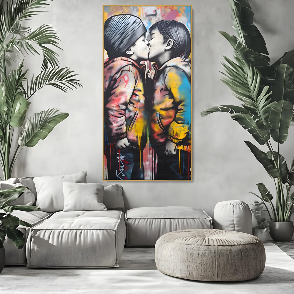 Tablou Canvas Premium LuxCanva® C1127, Inocenta Copiilor , Culori, Dragoste, Sentimente Pure, Living Room, Bar, Relaxare, Culori Vibrante