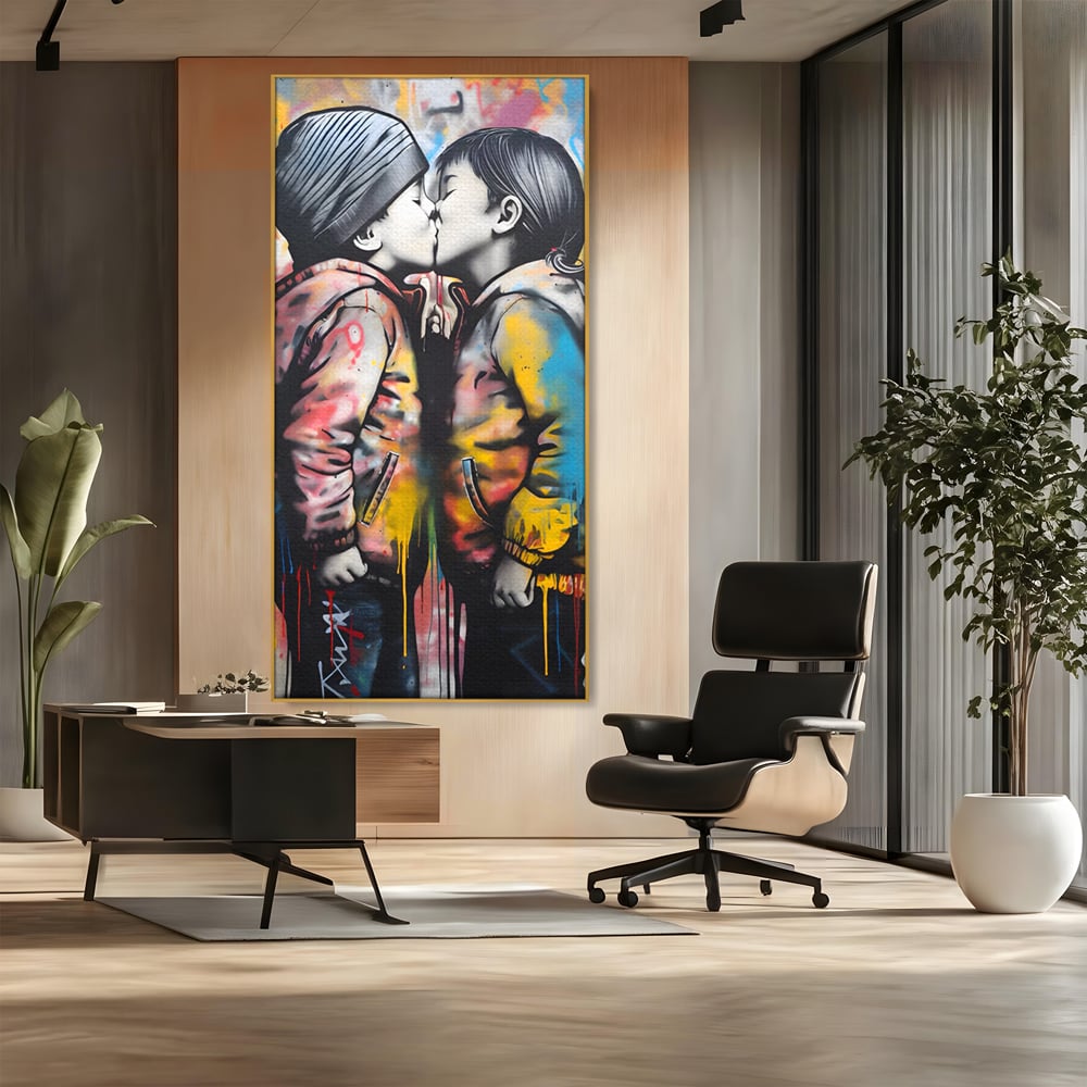 Tablou Canvas Premium LuxCanva® C1127, Inocenta Copiilor , Culori, Dragoste, Sentimente Pure, Living Room, Bar, Relaxare, Culori Vibrante