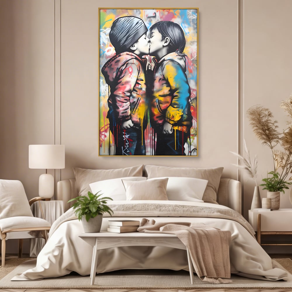 Tablou Canvas Premium LuxCanva® C1127, Inocenta Copiilor , Culori, Dragoste, Sentimente Pure, Living Room, Bar, Relaxare, Culori Vibrante