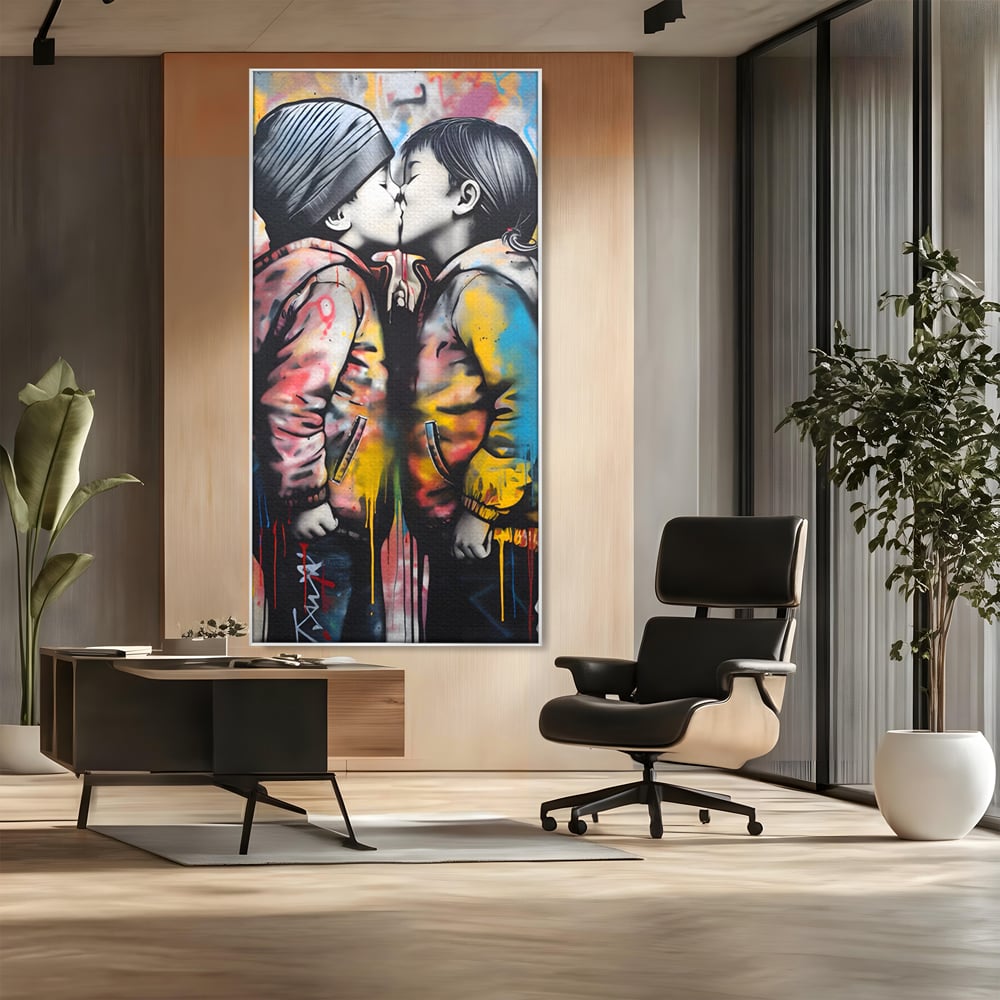 Tablou Canvas Premium LuxCanva® C1127, Inocenta Copiilor , Culori, Dragoste, Sentimente Pure, Living Room, Bar, Relaxare, Culori Vibrante